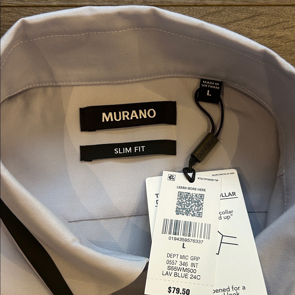Murano Light Gray Casual Button Down Shirt - Picture 2 of 5